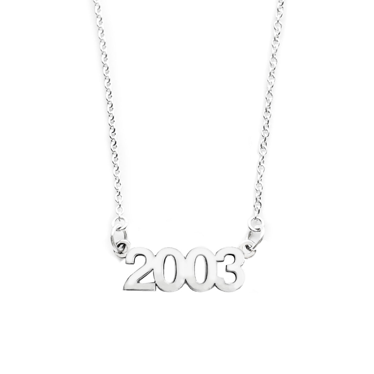 Sterling Silver Personalised Year Necklace - hersey-and-son