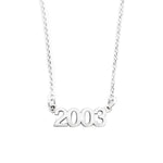 Sterling Silver Personalised Year Necklace - hersey-and-son