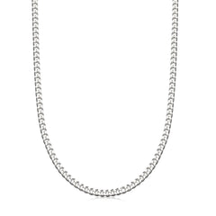 3mm Silver Curb Chain - hersey-and-son