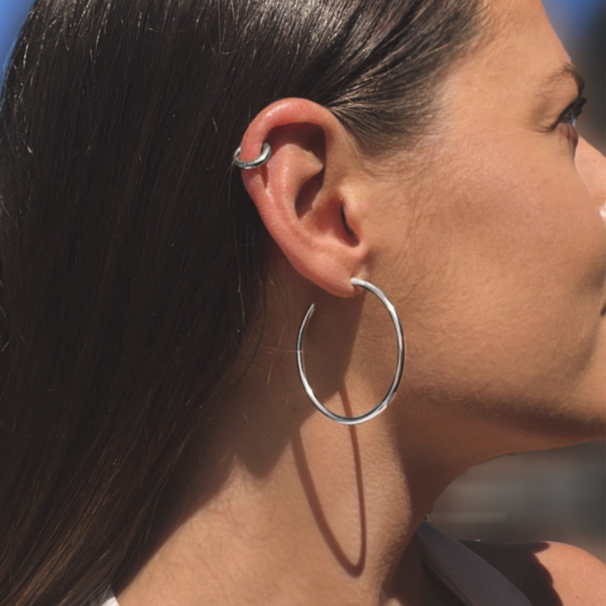 Sterling Silver Hoop Earrings - hersey-and-son