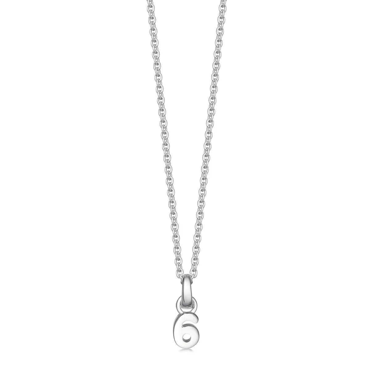 Silver Number Necklace