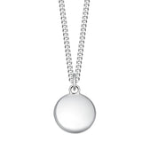 Mens Silver Pebble Pendant