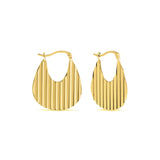 18ct Gold plated & Sterling Silver Deco Fan Earrings