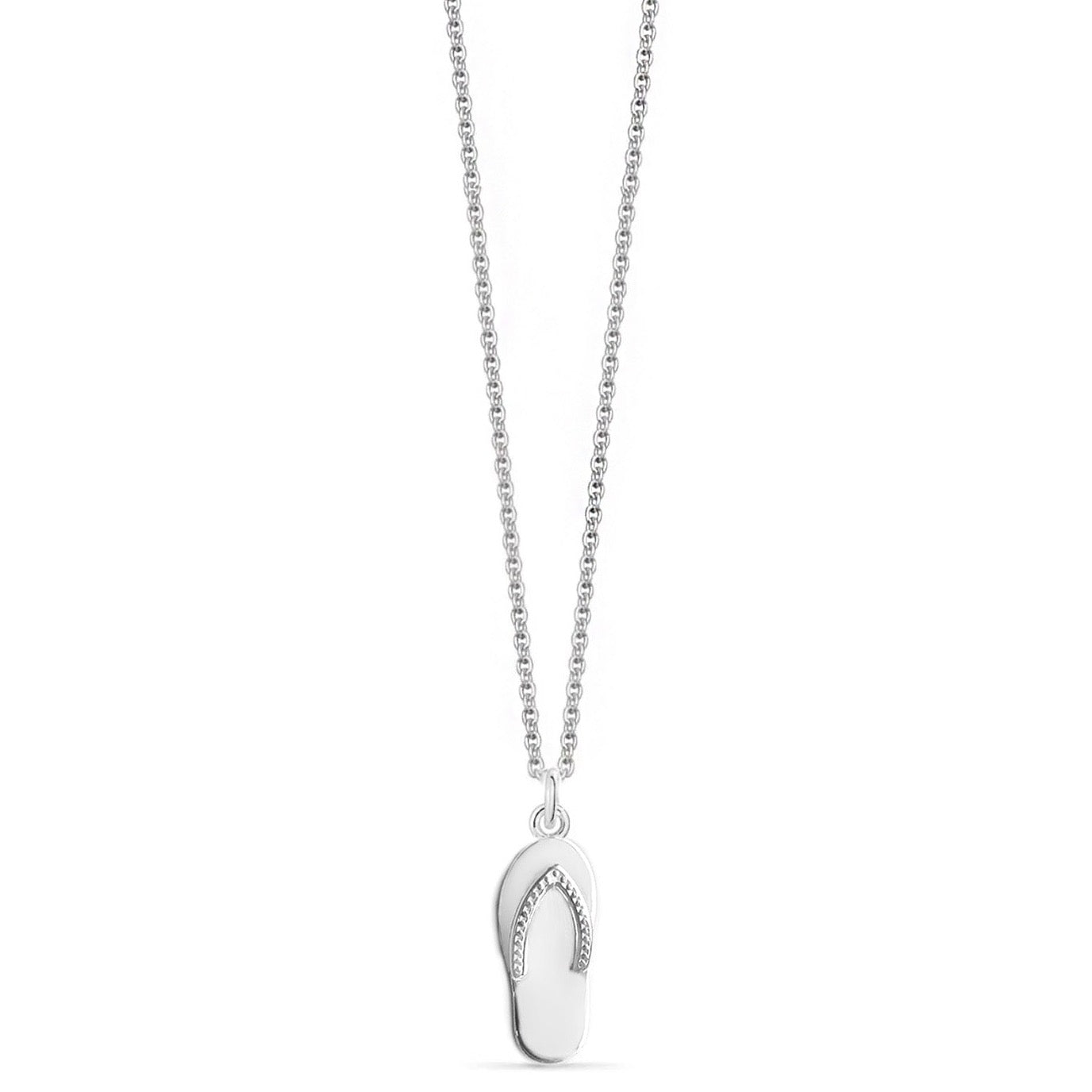 Sterling Silver Flip Flop Necklace - hersey-and-son