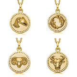 18ct Gold plated Silver Zodiac Necklace - hersey-and-son