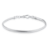 Sterling Silver Snake Chain Albert Bracelet