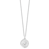 Sterling Silver Heart Disc Necklace - hersey-and-son