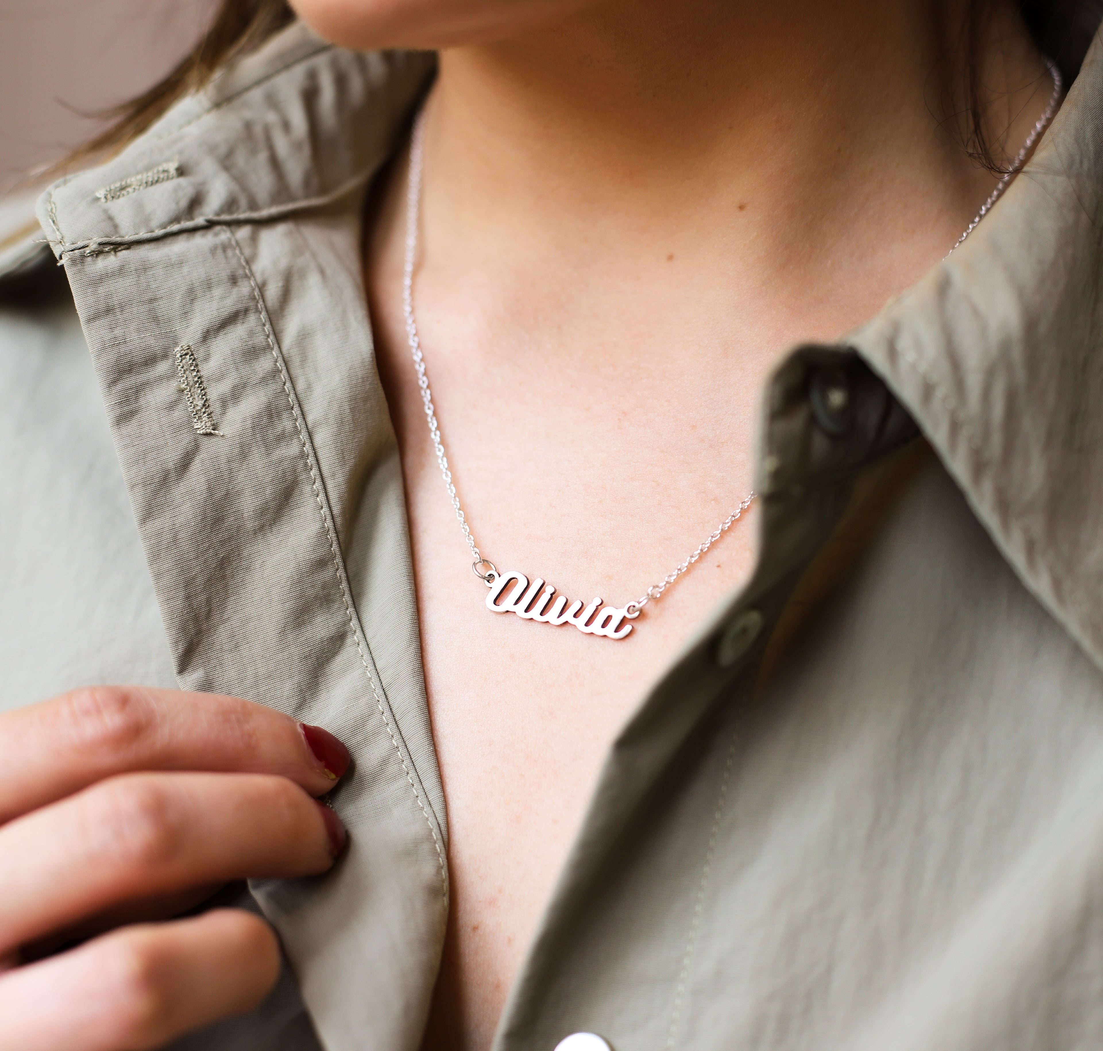 Personalised Sterling Silver Name Necklace - hersey-and-son