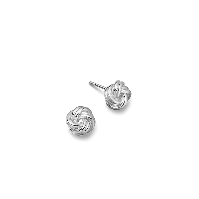 Solid Silver Knot Earrings