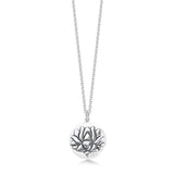 Sterling Silver Lotus Flower Necklace - hersey-and-son