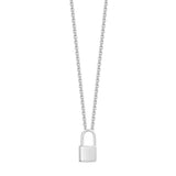 Sterling Silver Mini Padlock Necklace - hersey-and-son