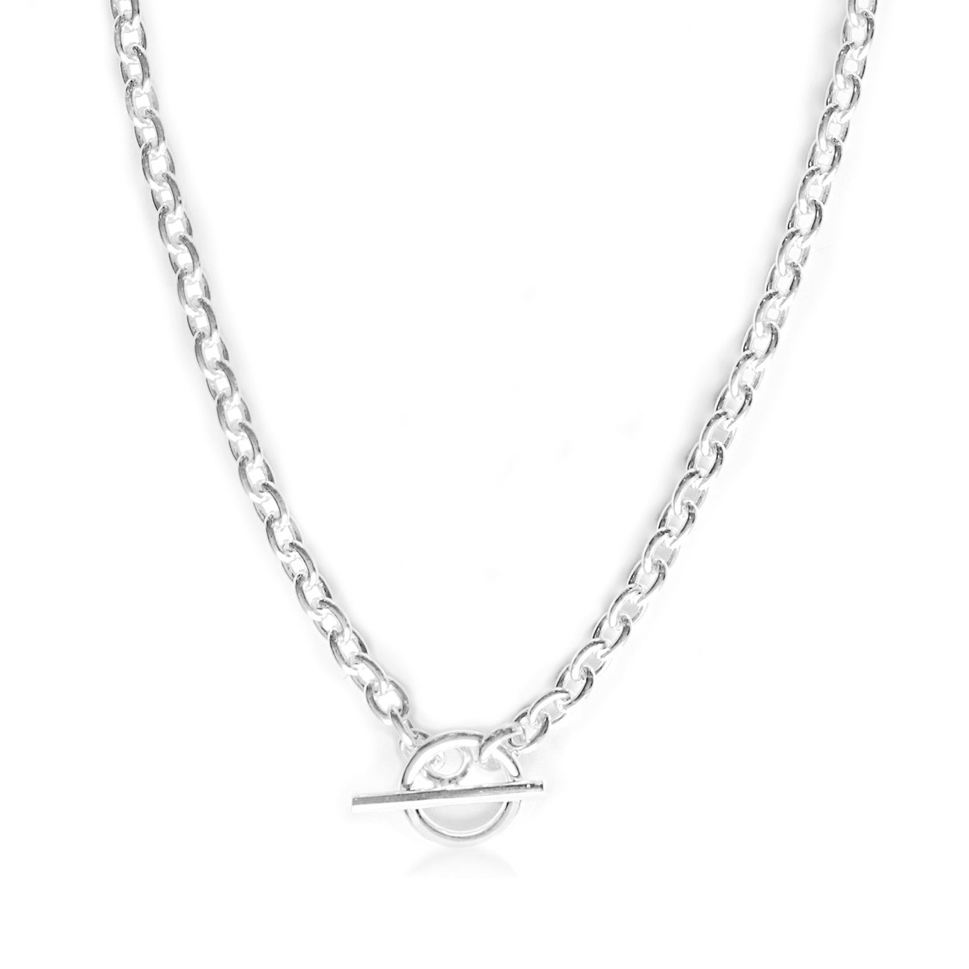 Sterling Silver T-Bar Anchor Chain - hersey-and-son