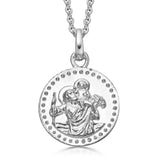 Modern Sterling Silver St Christopher Pendant - hersey-and-son