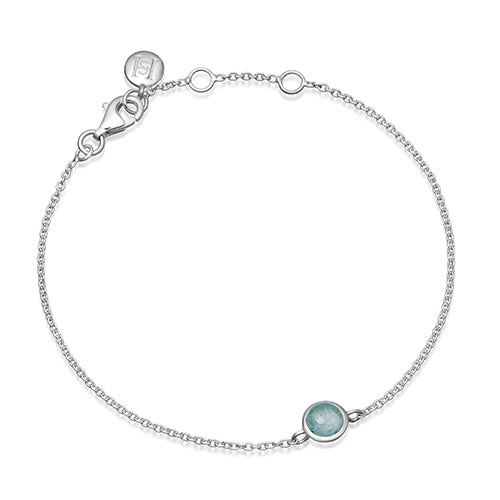 Sterling Silver Birthstone Chain Bracelet - hersey-and-son