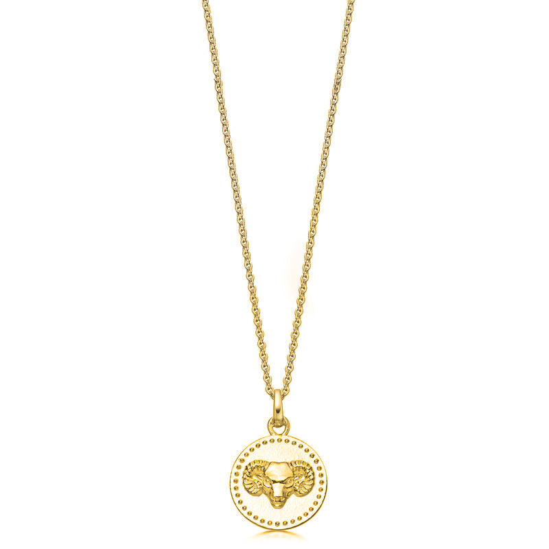 18ct Gold plated Silver Zodiac Necklace - hersey-and-son