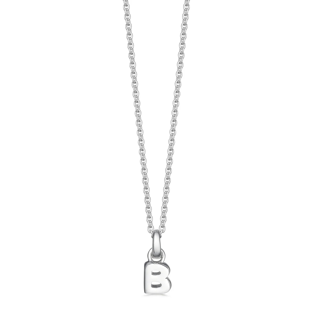 Sterling Silver Mini Letter Initial Necklace - hersey-and-son