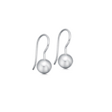 Silver Ball Drop Earrings - hersey-and-son