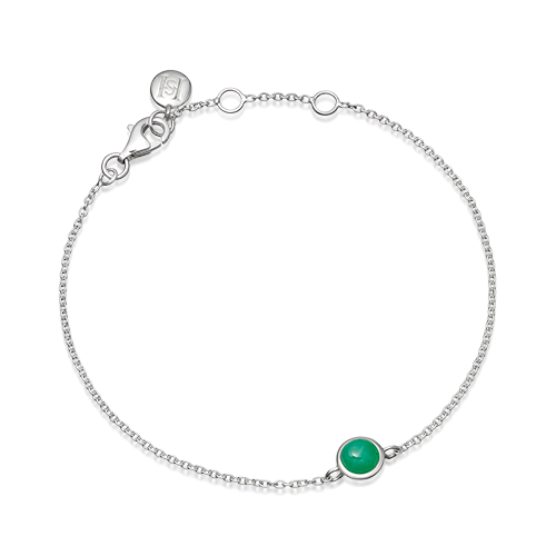 Sterling Silver Birthstone Chain Bracelet