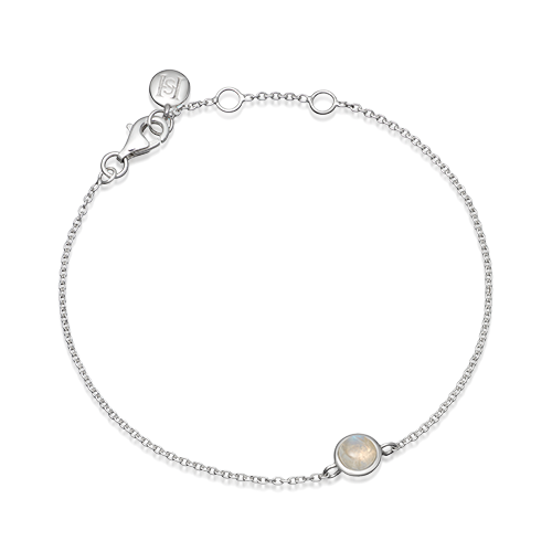 Sterling Silver Birthstone Chain Bracelet - hersey-and-son