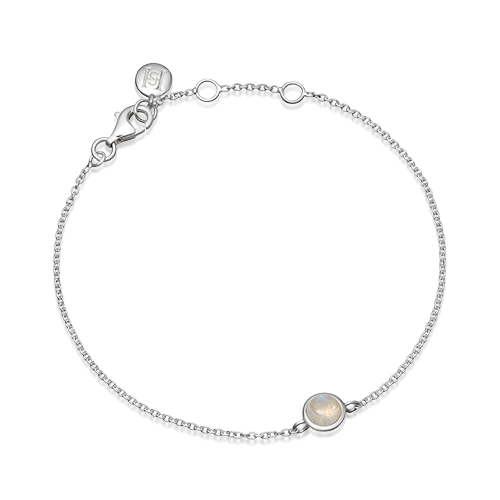 Sterling Silver Birthstone Chain Bracelet