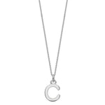 Sterling Silver Chunky Initial Necklace - hersey-and-son