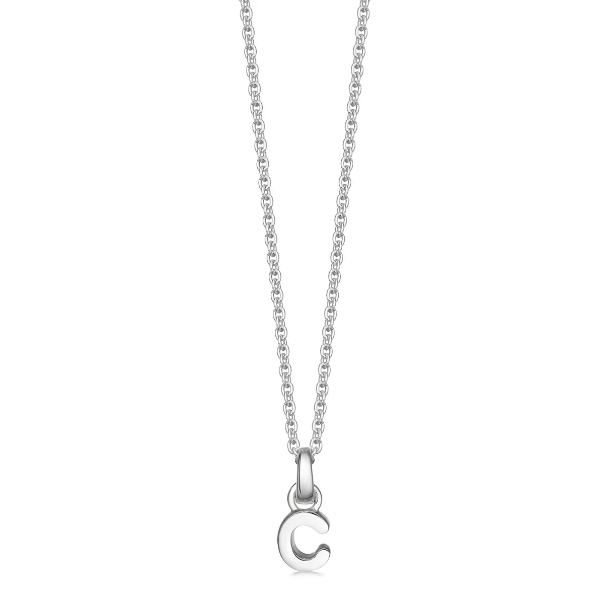 Sterling Silver Mini Letter Initial Necklace - hersey-and-son