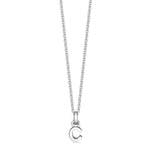 Sterling Silver Mini Letter Initial Necklace - hersey-and-son