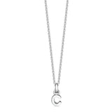 Sterling Silver Mini Letter Initial Necklace - hersey-and-son