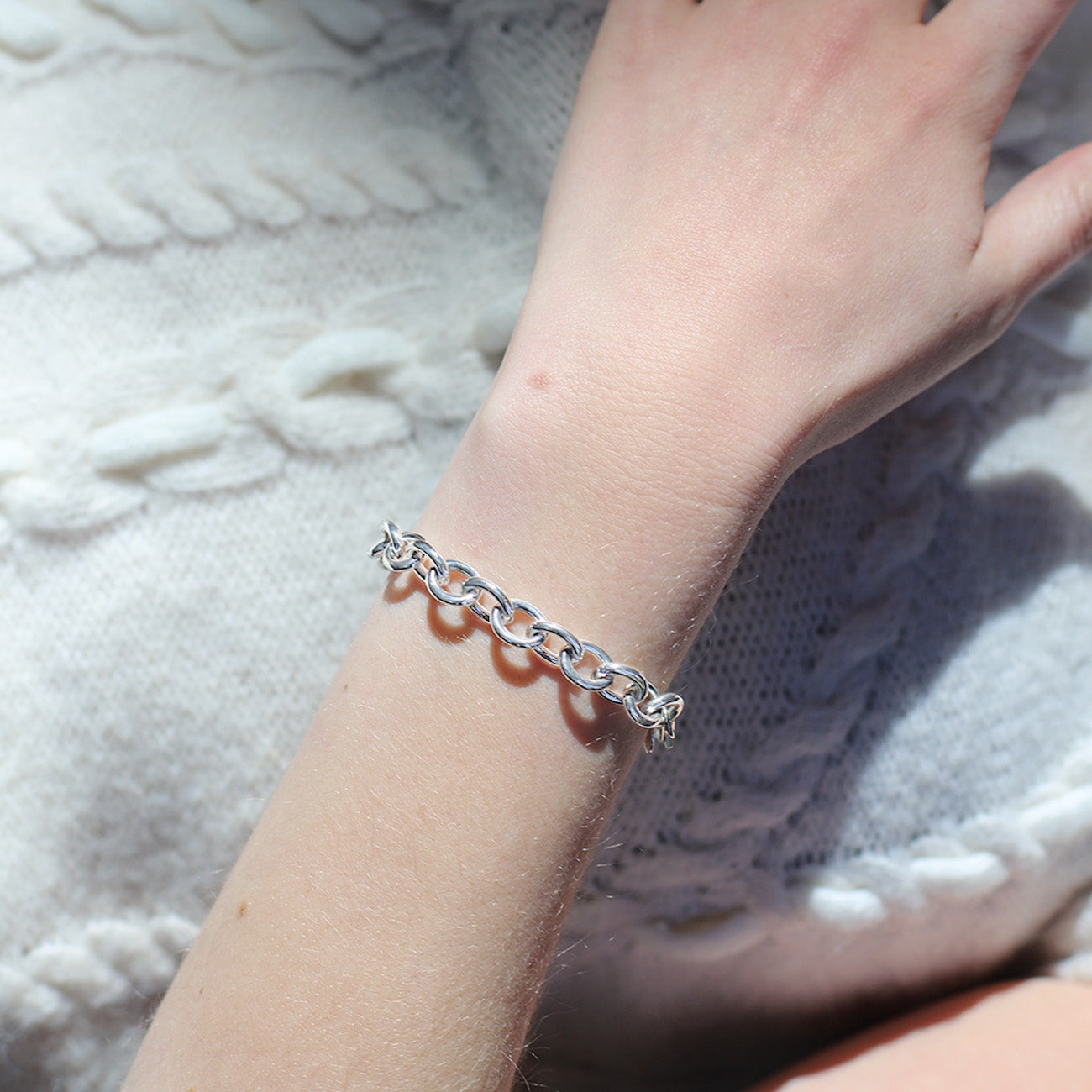 Classic Sterling Silver Chain Bracelet - hersey-and-son