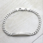 Men's Silver Identity Chain Bracelet - hersey-and-son