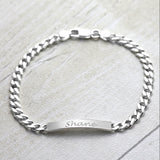 Men's Silver Identity Chain Bracelet - hersey-and-son