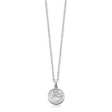 Small Silver Round St Christopher Pendant