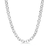 Silver Cable Chain Albert Necklace