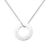 Sterling Silver Personalised Eternity Necklace - hersey-and-son