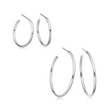 Sterling Silver Hoop Earrings - hersey-and-son