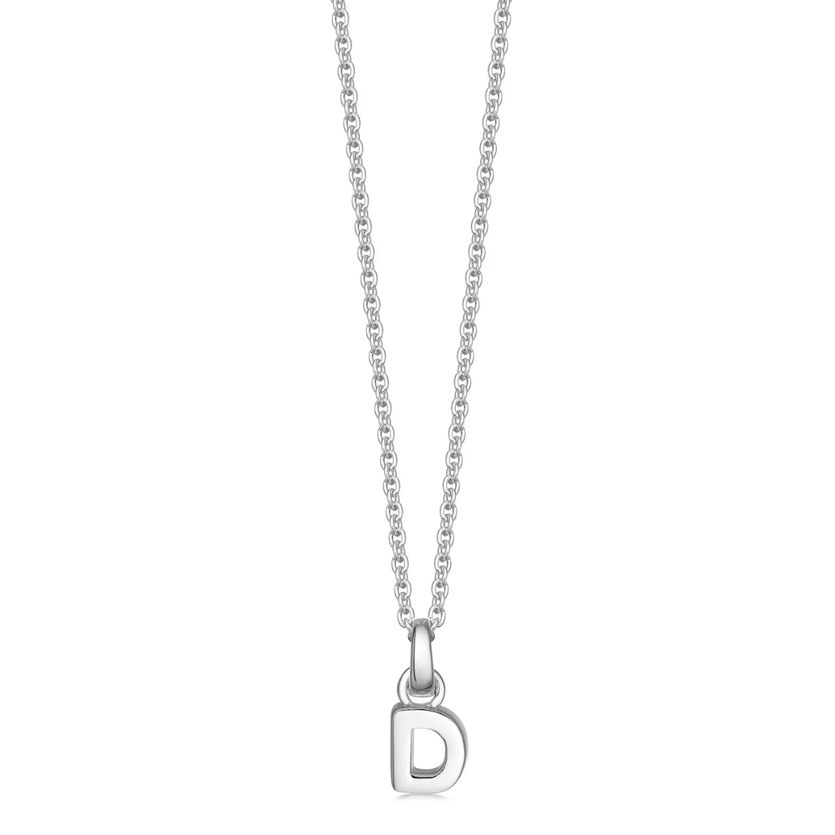 Sterling Silver Mini Letter Initial Necklace - hersey-and-son