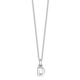 Sterling Silver Mini Letter Initial Necklace - hersey-and-son