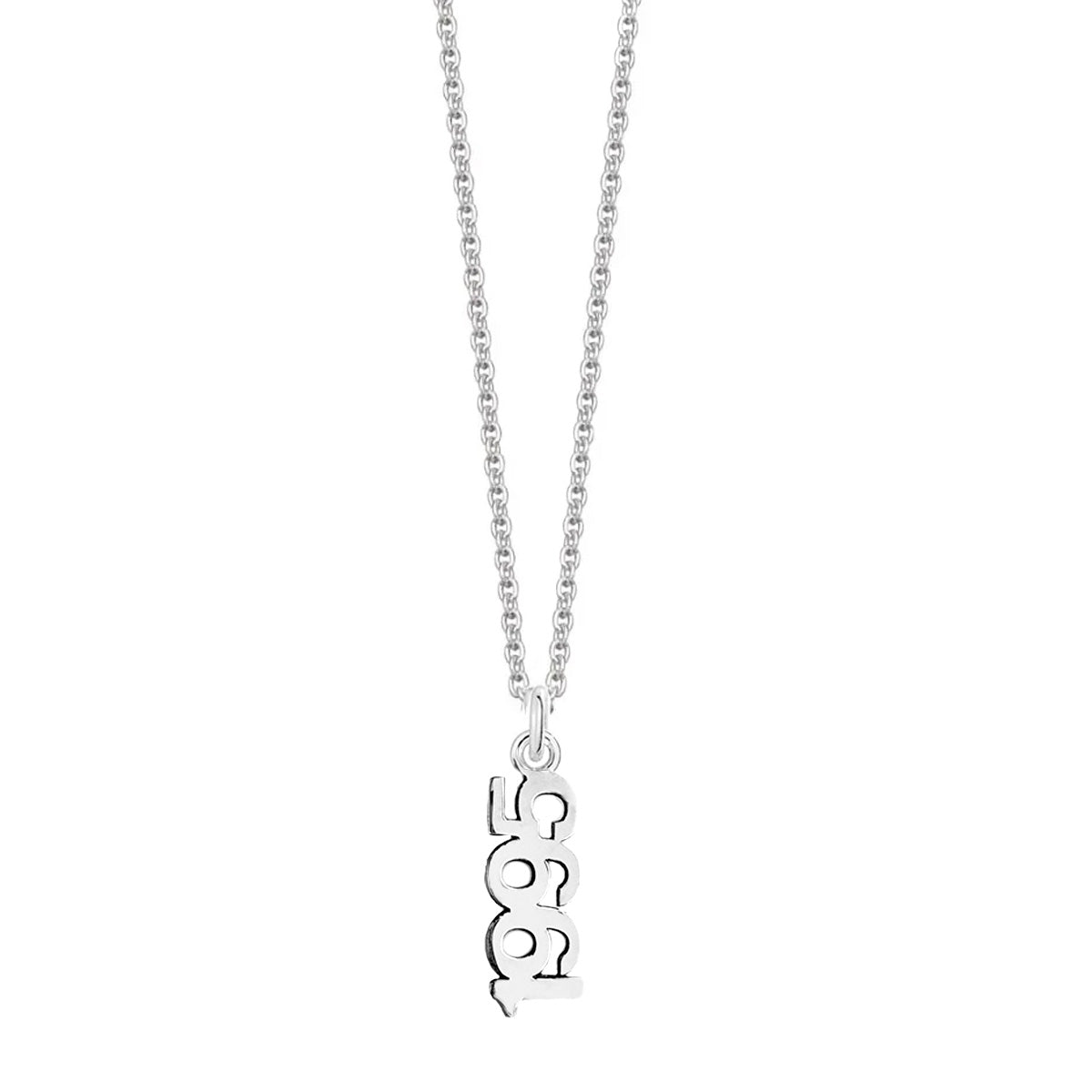 Sterling Silver Personalised Year Necklace - hersey-and-son