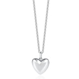 Deluxe Solid Silver Heart Necklace