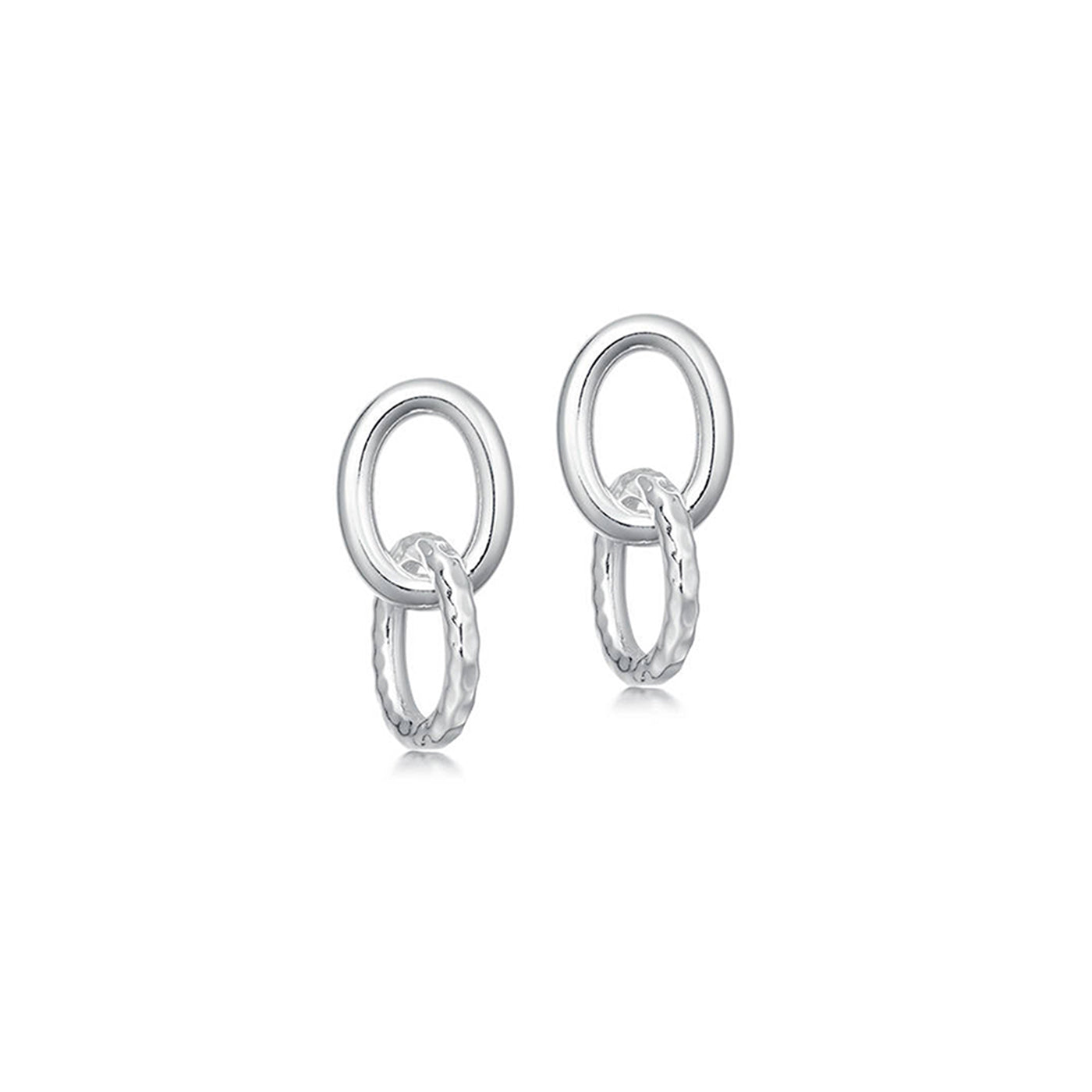 Sterling Silver Chain Link Earrings - hersey-and-son