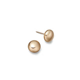 Gold Button Stud Earrings