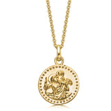 18ct Gold plated St Christopher Necklace