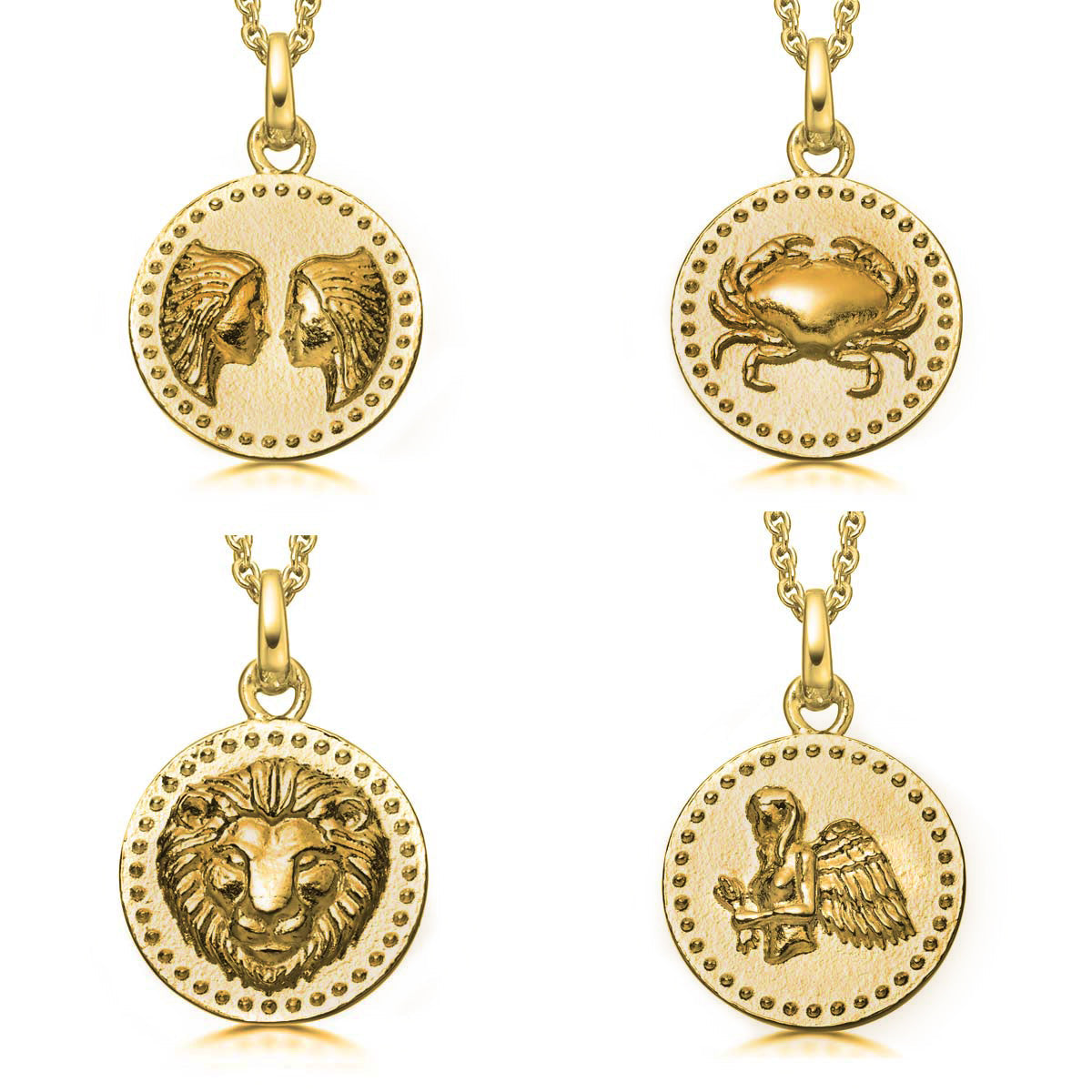 18ct Gold plated Silver Zodiac Necklace - hersey-and-son