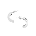 Silver Half Hoop Earrings - hersey-and-son