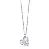 Silver Hammered Heart Necklace