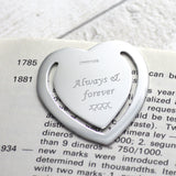 Silver Heart Bookmark - hersey-and-son