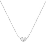 Sterling Silver Sliding Heart Necklace - hersey-and-son