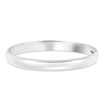 Oval Silver Bangle Hinged 8mm - hersey-and-son