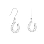 Sterling Silver Lucky Horseshoe Earrings - hersey-and-son