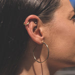 Gold Plated and Silver Hoop Earrings - hersey-and-son